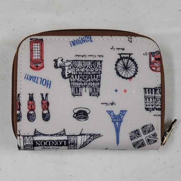 Waterproof London France Short Wallet Coin Purse - Picture 8 of 13